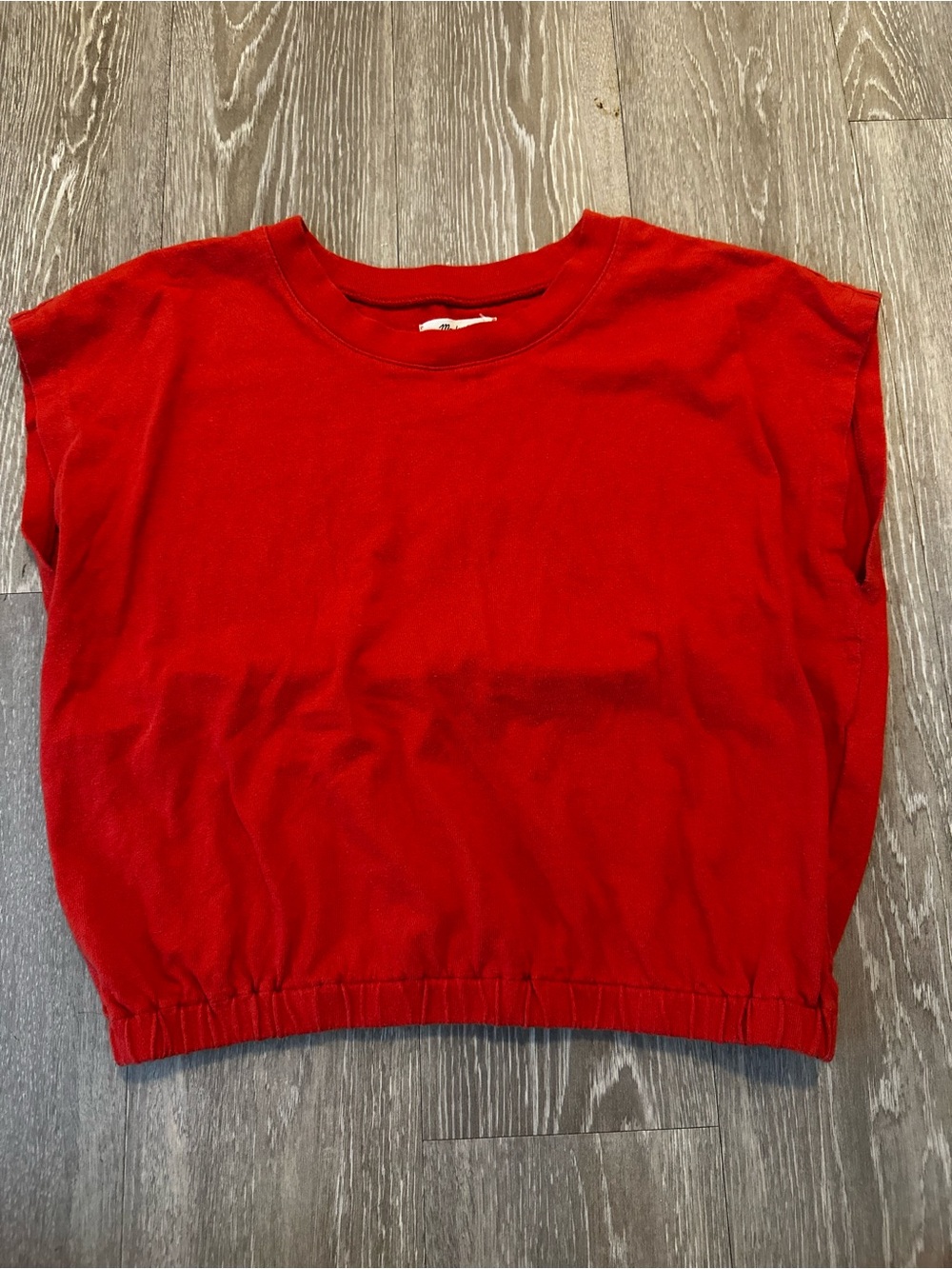Madewell Red Cropped Tank Top